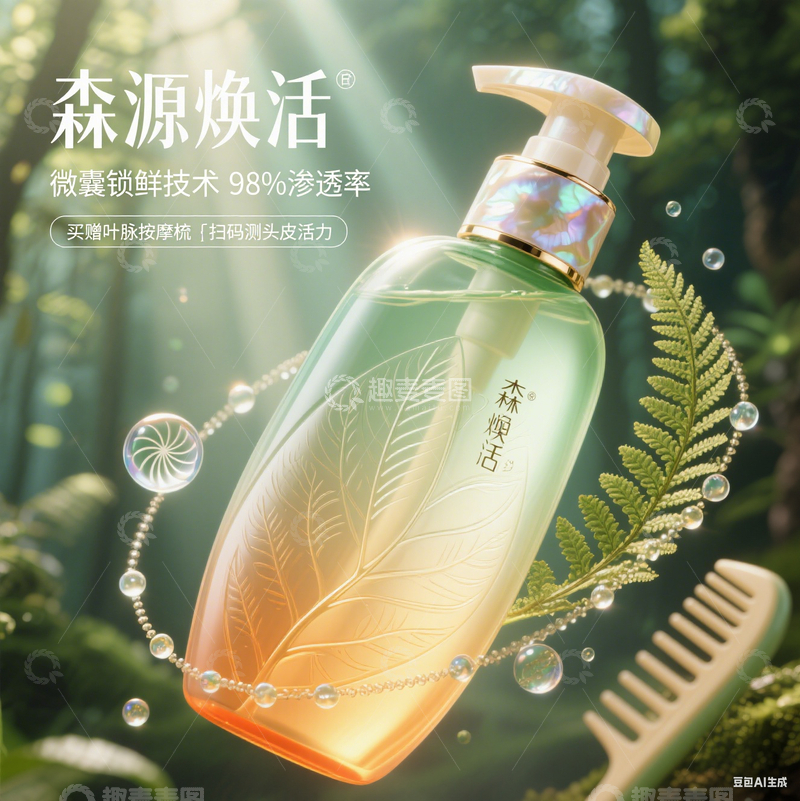 源文件下载【趣麦麦图】电商洗护海报-1