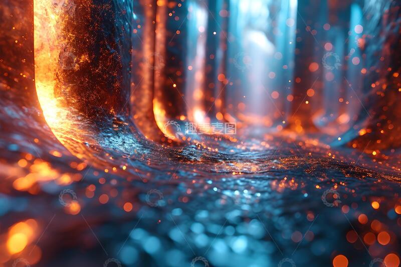 高清大图下载【趣麦麦图】蓝波背景几何。_3