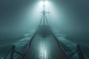 船甲板上有浓雾_6