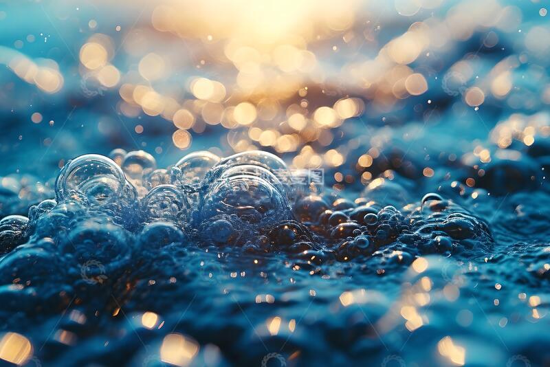 高清大图下载【趣麦麦图】蓝色背景的水泡_1