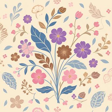 田园风花朵图案