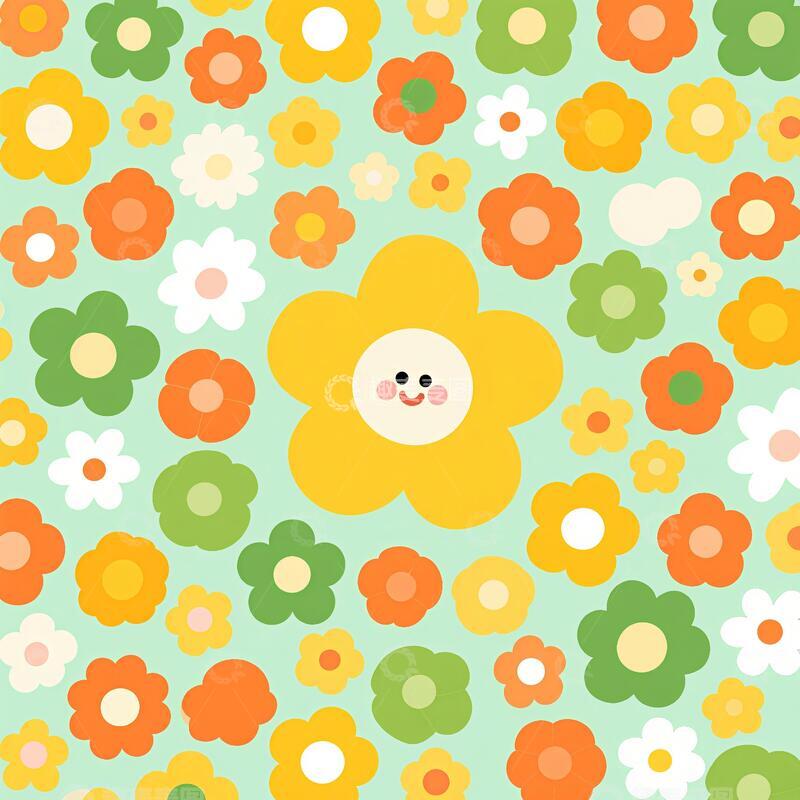 高清大图下载【趣麦麦图】床单花朵图案