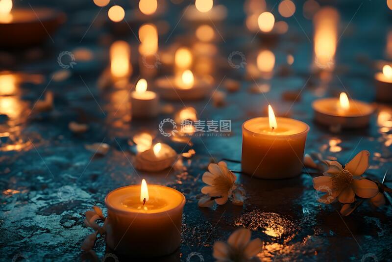 高清大图下载【趣麦麦图】蜡烛闪闪发光。_4