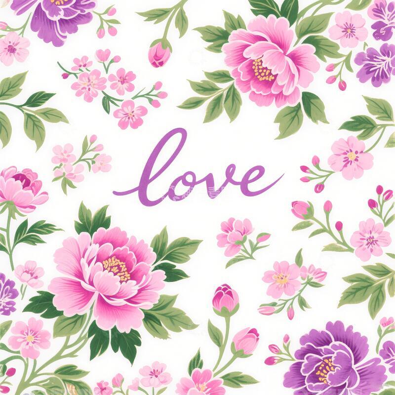 高清大图下载【趣麦麦图】粉色浪漫爱情图案