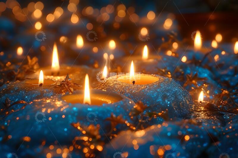 高清大图下载【趣麦麦图】蜡烛闪闪发光。_3