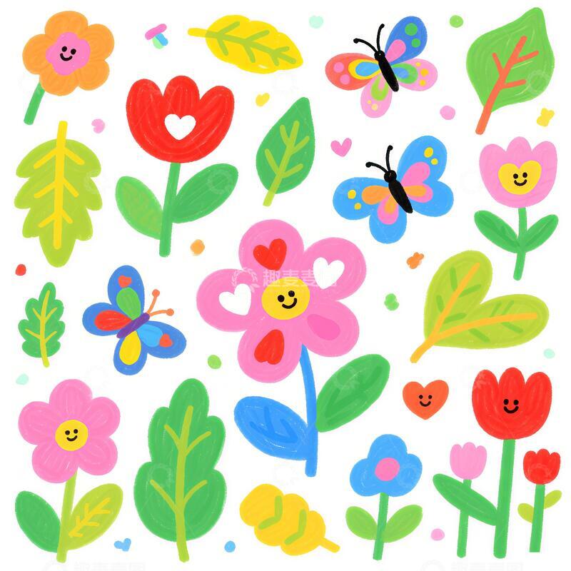 高清大图下载【趣麦麦图】简约卡通图案