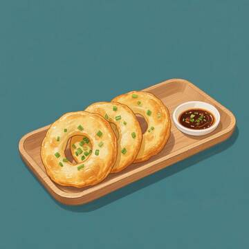  葱油粑粑    街头  美食    