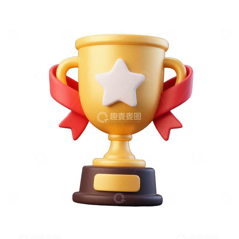 高清大图下载【趣麦麦图】卡通立体冠军奖杯免抠元素