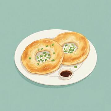  葱油粑粑    街头   浓郁    