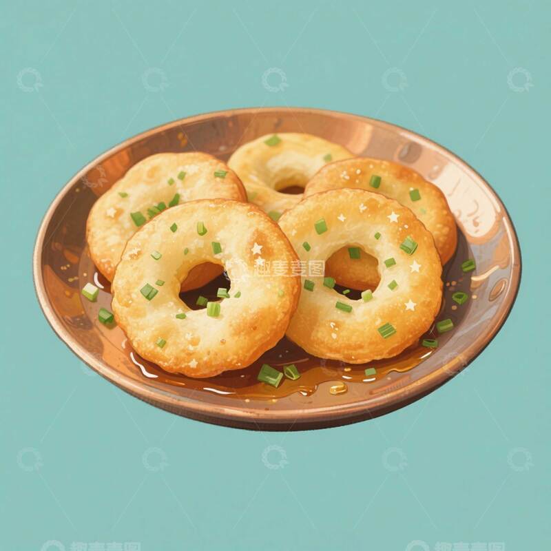 高清大图下载【趣麦麦图】 葱油粑粑    街头   早餐