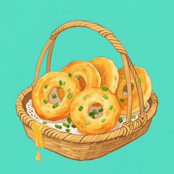  葱油粑粑    外脆   葱香    