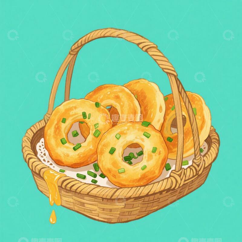 高清大图下载【趣麦麦图】 葱油粑粑    外脆   葱香    