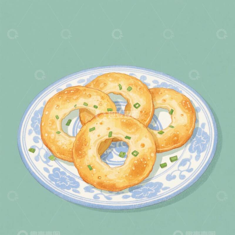 高清大图下载【趣麦麦图】 葱油粑粑      湖南  美食