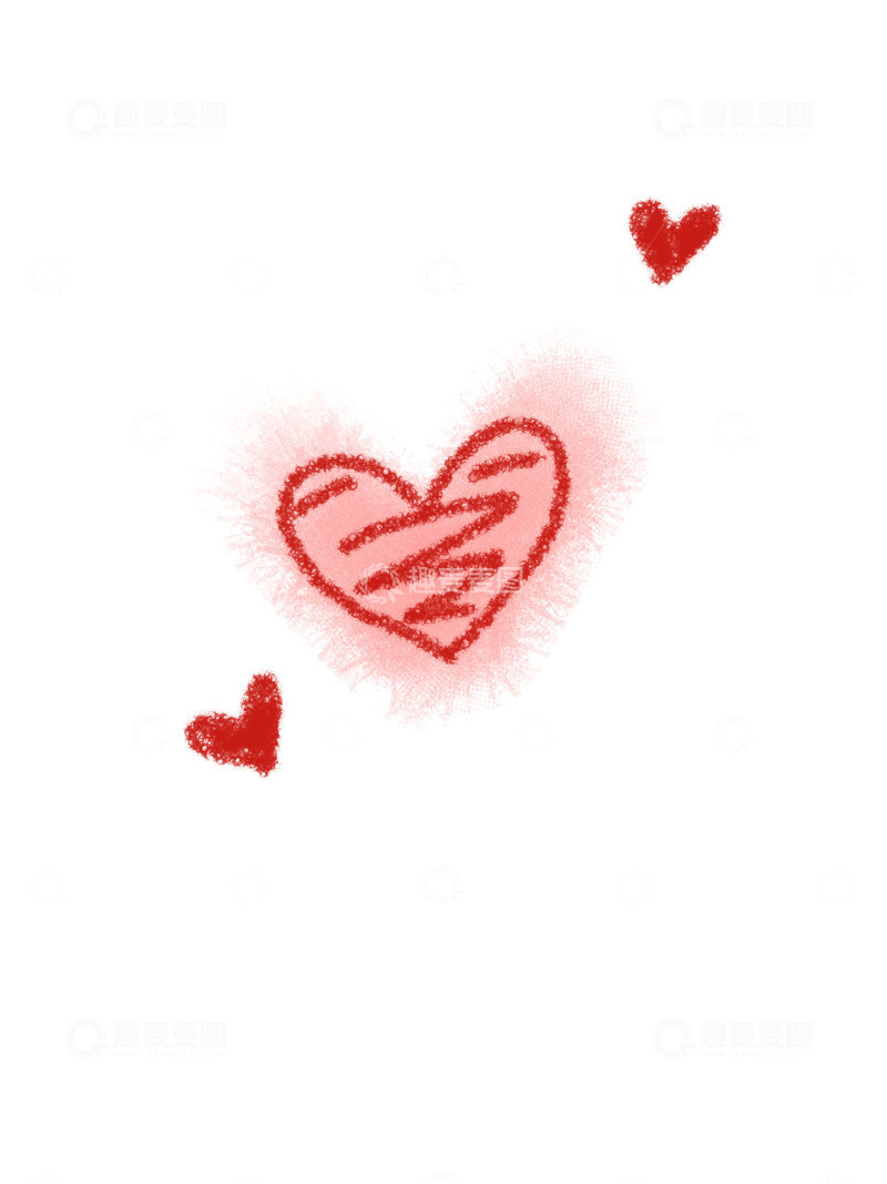 高清大图下载【趣麦麦图】手绘可爱卡通爱心装饰素材