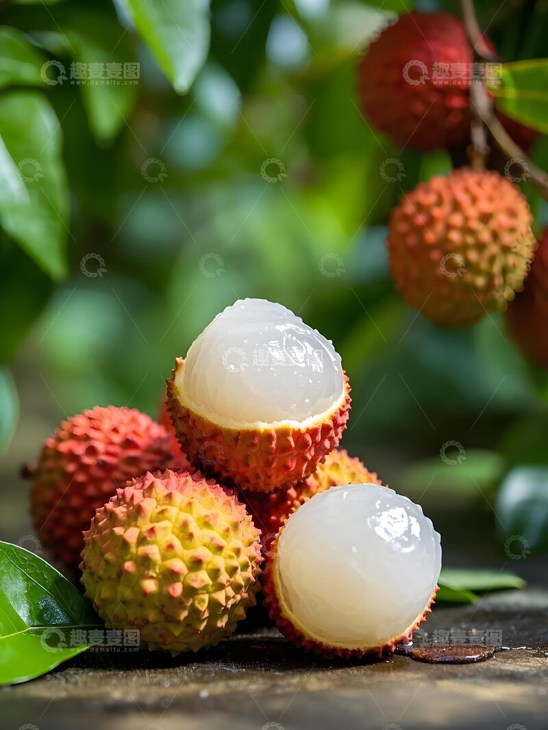 高清大图下载【趣麦麦图】荔枝挂枝 开启舌尖清甜之旅