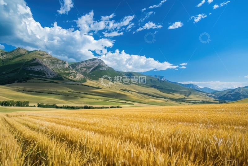 高清大图下载【趣麦麦图】秋季丰收的农田