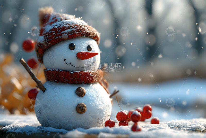 高清大图下载【趣麦麦图】3D雪人素材_4