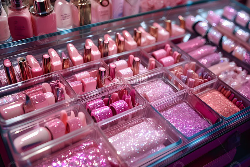 高清大图下载【趣麦麦图】化妆台上各种颜色的指甲油_3