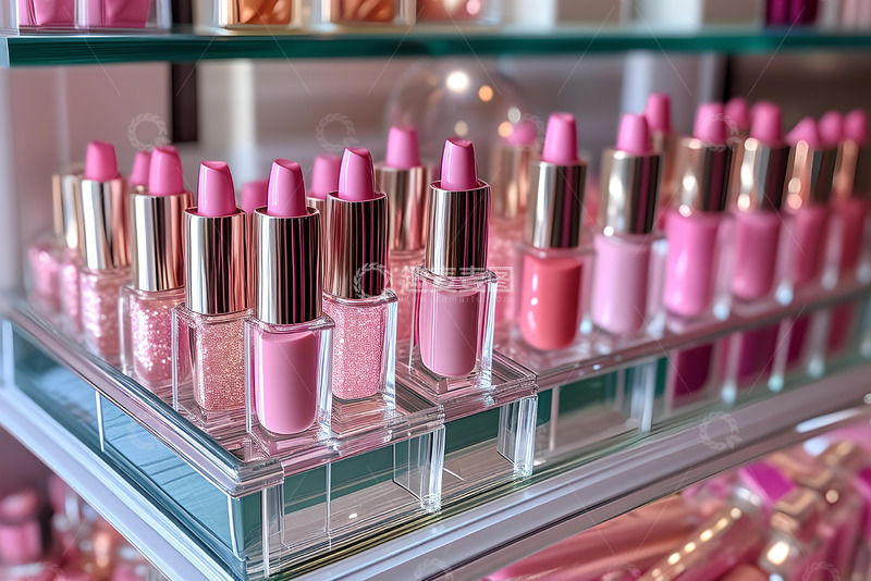 高清大图下载【趣麦麦图】化妆台上各种颜色的指甲油_8