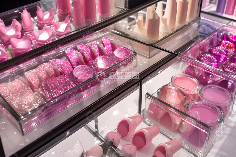 高清大图下载【趣麦麦图】化妆台上各种颜色的指甲油_6