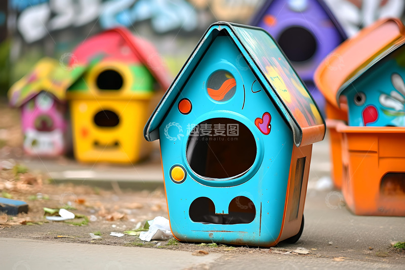 高清大图下载【趣麦麦图】小巧的垃圾桶_4