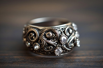 复古花纹戒指_5