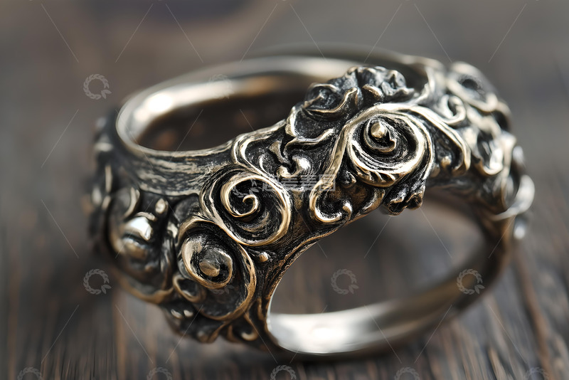 高清大图下载【趣麦麦图】复古花纹戒指_8