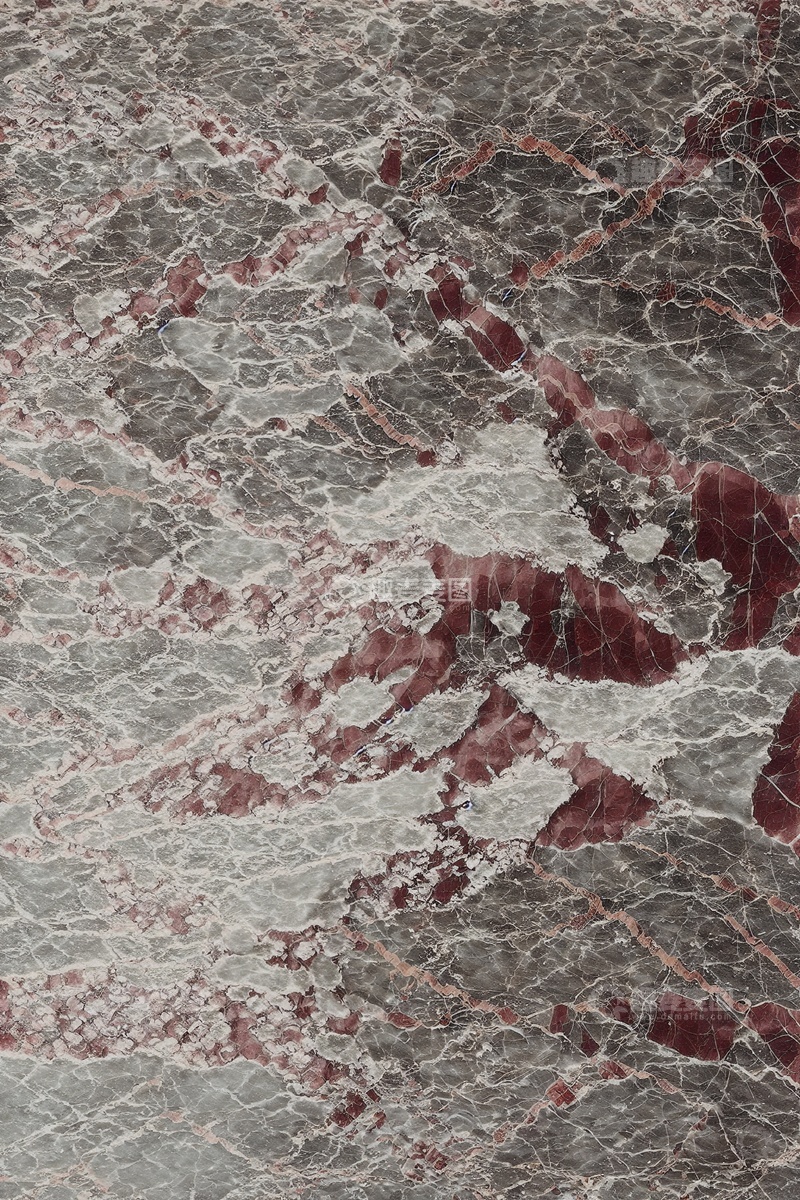 高清大图下载【趣麦麦图】裂纹碎片玫红灰大理石纹