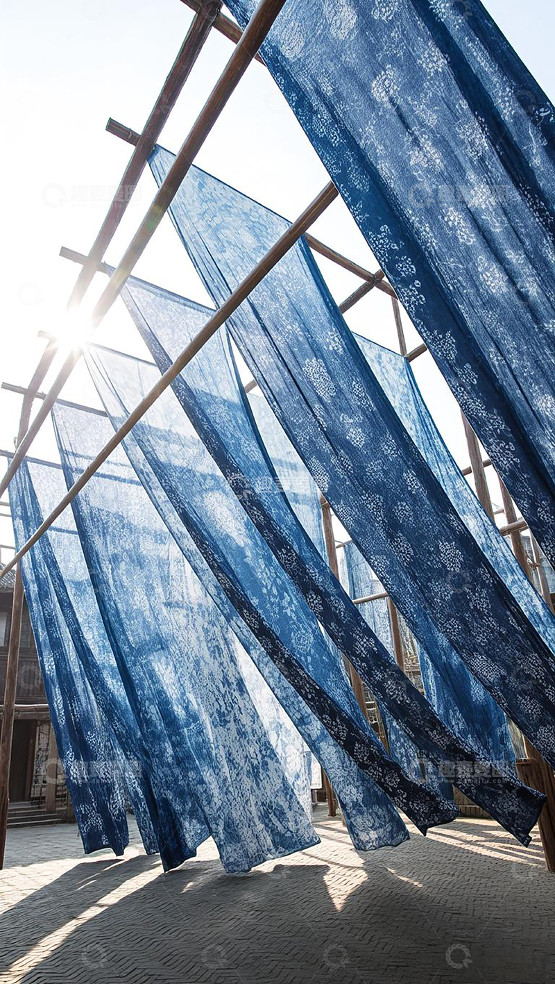 高清大图下载【趣麦麦图】非遗扎染印染染坊