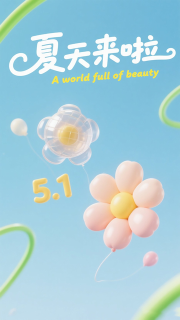 创意海报夏天来啦