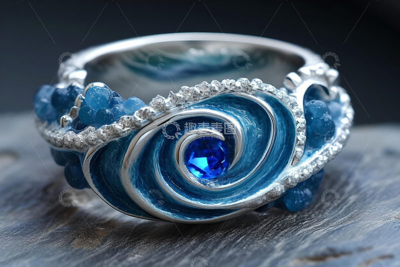 高清大图下载【趣麦麦图】海洋漩涡戒指_4