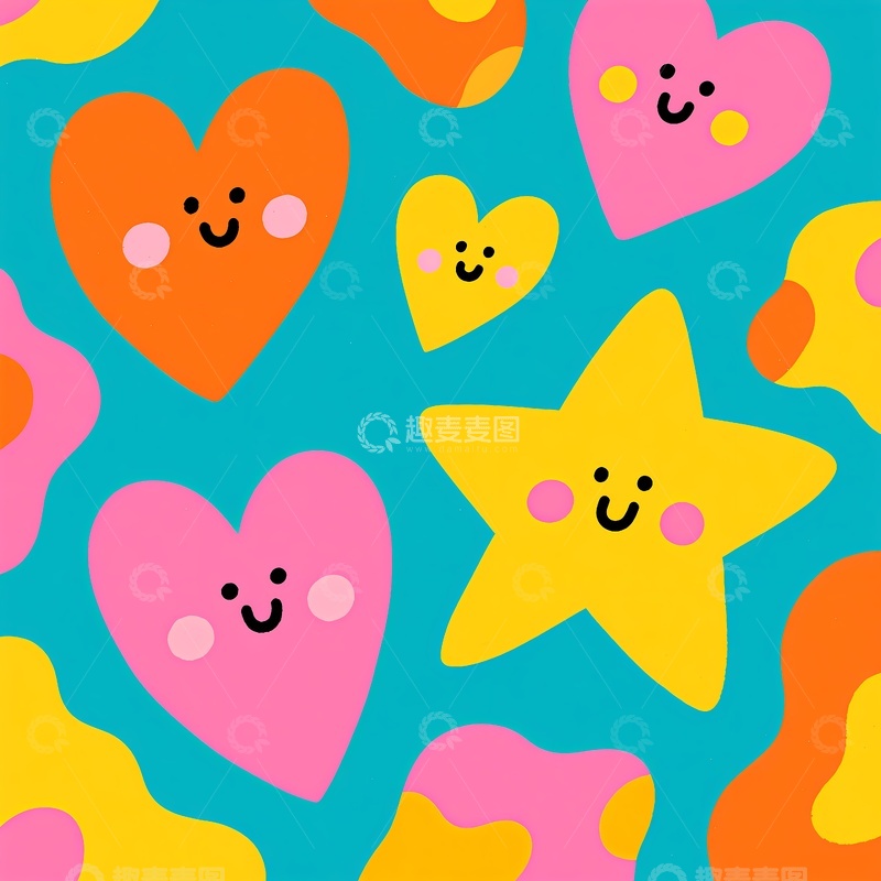 高清大图下载【趣麦麦图】可爱心形图案