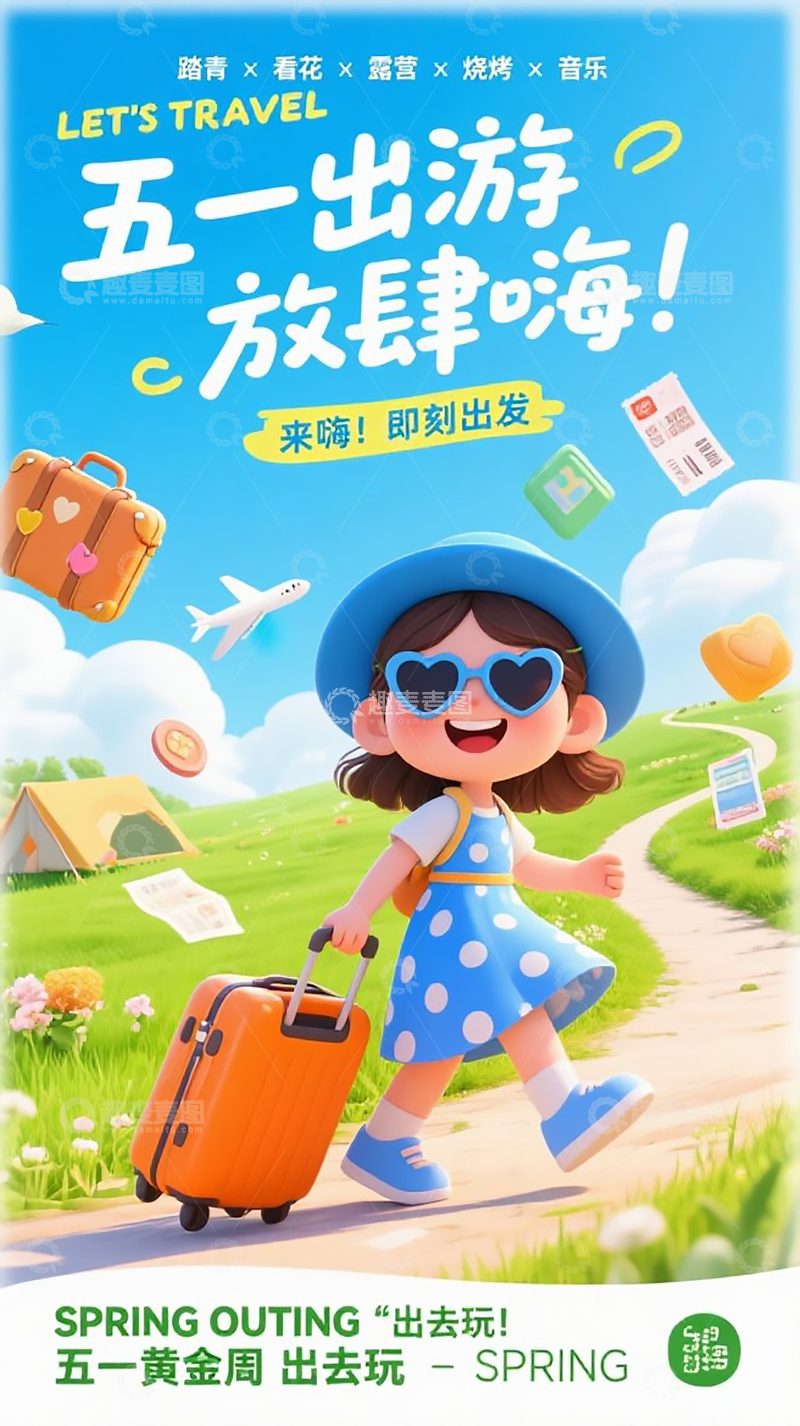五一出游宣传海报