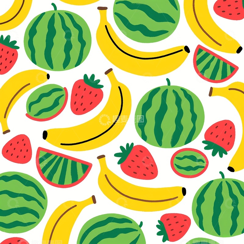 高清大图下载【趣麦麦图】清爽水果图案
