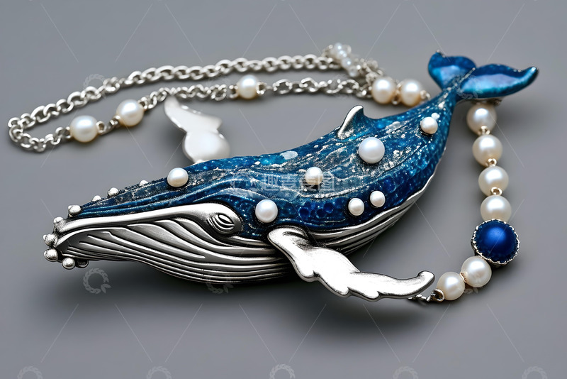 高清大图下载【趣麦麦图】鲸鱼遨游项链_3