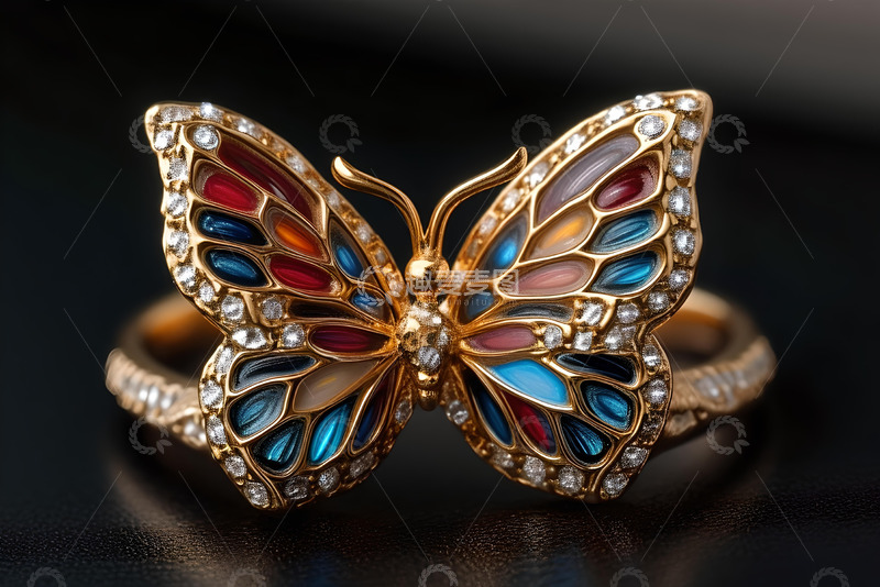 高清大图下载【趣麦麦图】蝴蝶双飞戒指_6