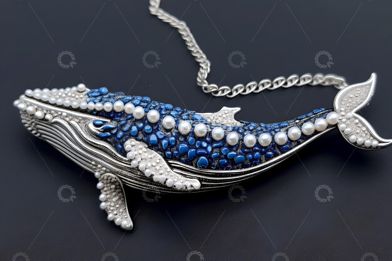 高清大图下载【趣麦麦图】鲸鱼遨游项链_2