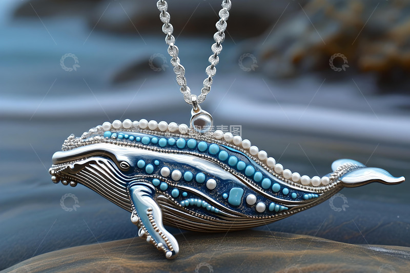 高清大图下载【趣麦麦图】鲸鱼遨游项链_6