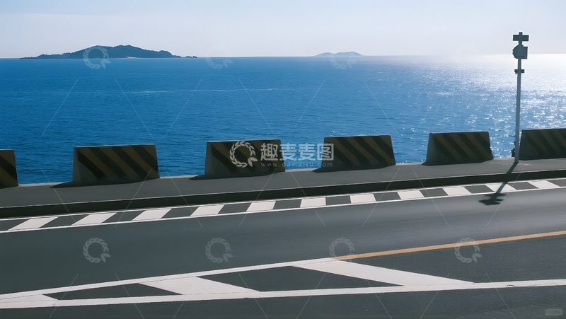 高清大图下载【趣麦麦图】沿海步道，无垠大海风光