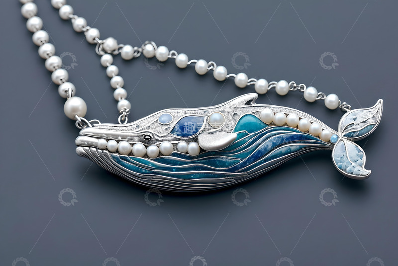 高清大图下载【趣麦麦图】鲸鱼遨游项链_4