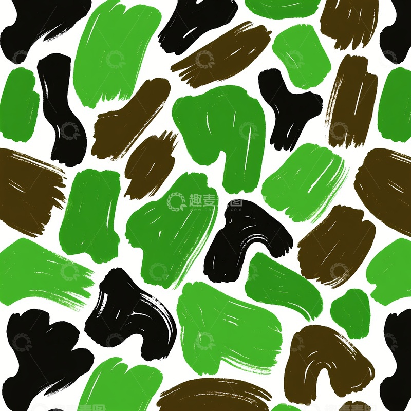 高清大图下载【趣麦麦图】迷彩绿黑图案