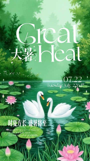 大暑小暑节气海报