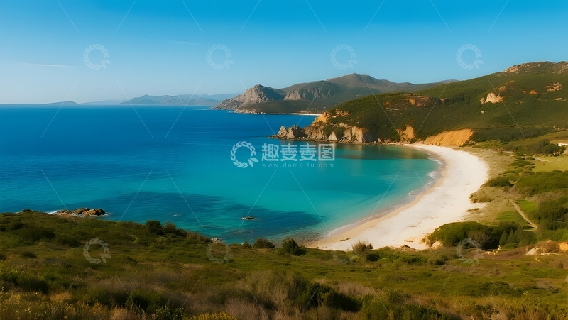 高清大图下载【趣麦麦图】海湾盛景，山海交融之美