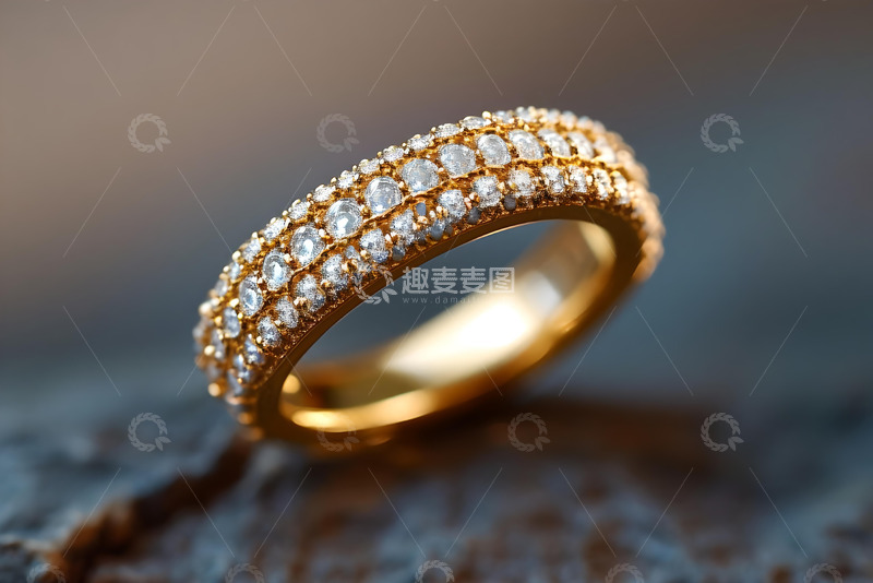 高清大图下载【趣麦麦图】黄金钻石戒指_6