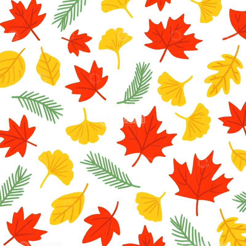 高清大图下载【趣麦麦图】简洁枫叶图案