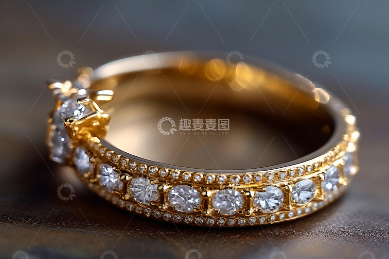 高清大图下载【趣麦麦图】黄金钻石戒指_3