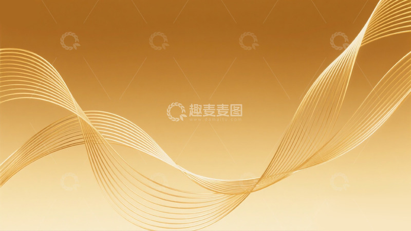 高清大图下载【趣麦麦图】金色线条金属高级感背景