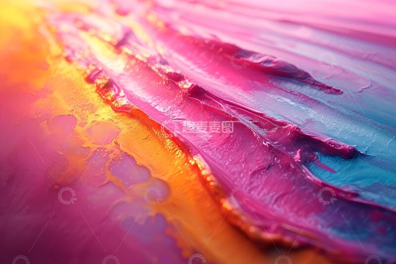 高清大图下载【趣麦麦图】充满活力的粉红色水彩画背景_2