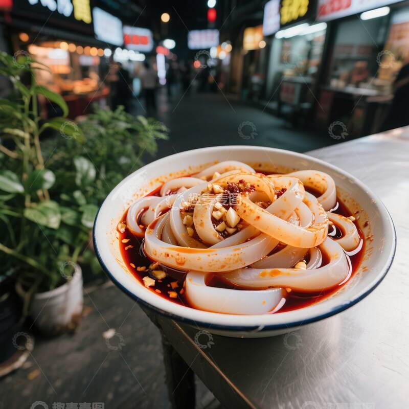 高清大图下载【趣麦麦图】刮凉粉  美食  湖南