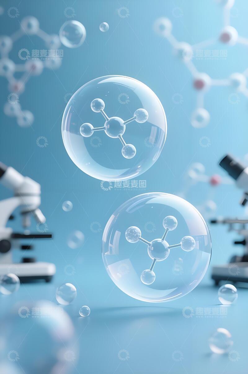 高清大图下载【趣麦麦图】-微观分子结构科学视觉素材6